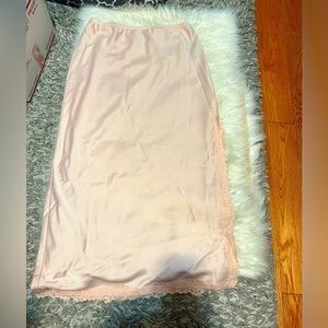 Light pink midi skirt